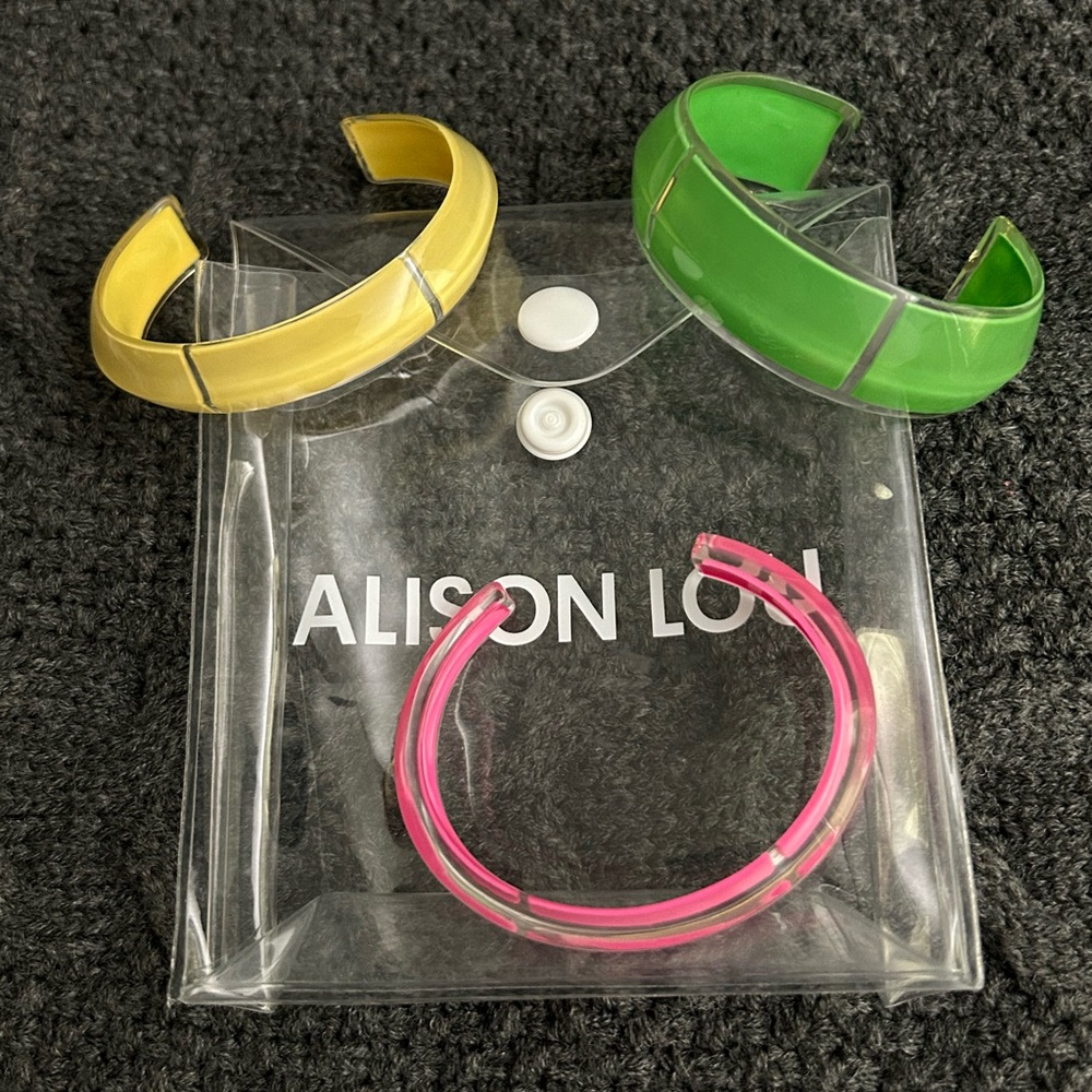Set of Three (3) ALISON LOU Jelly Cuff Bracelets